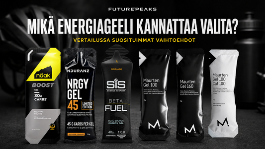 Mikä energiageeli kannattaa valita? FuturePeaksin energiageelit vertailussa