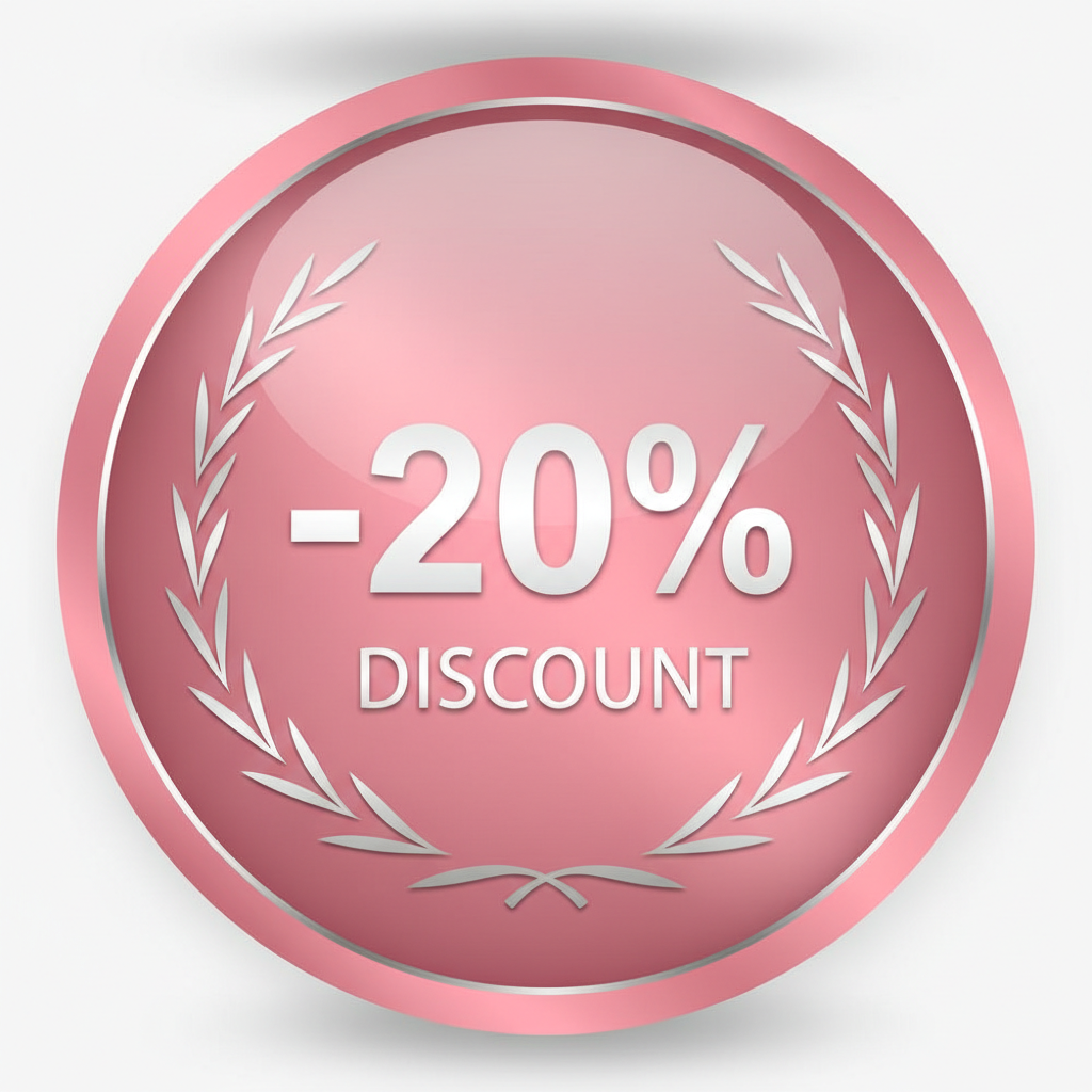 -20% on pink background