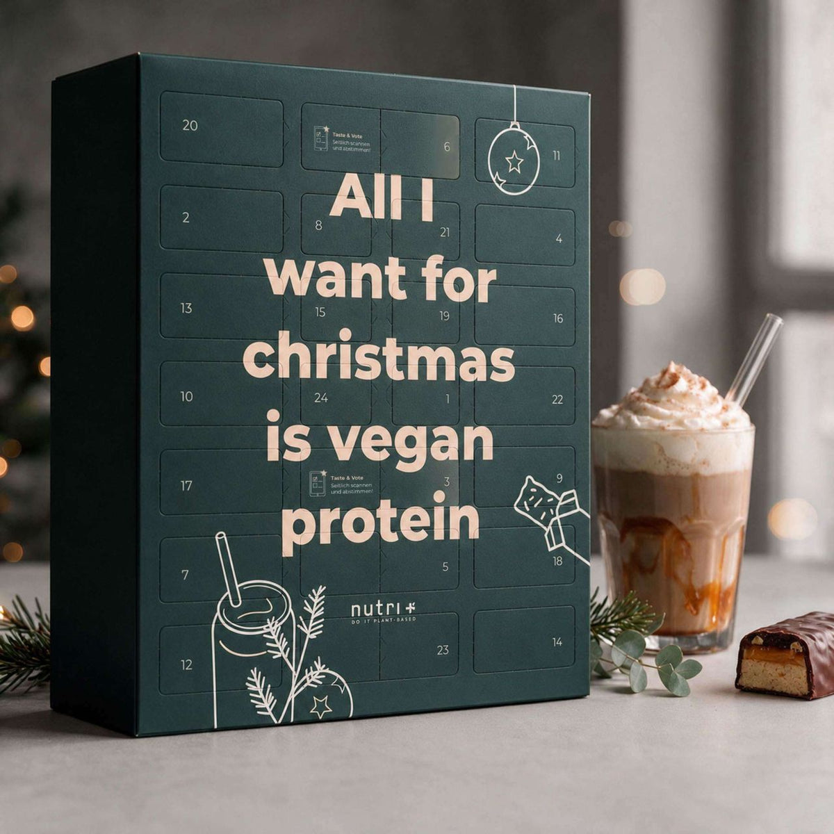 Nutri+ vegan protein Christmas calendar