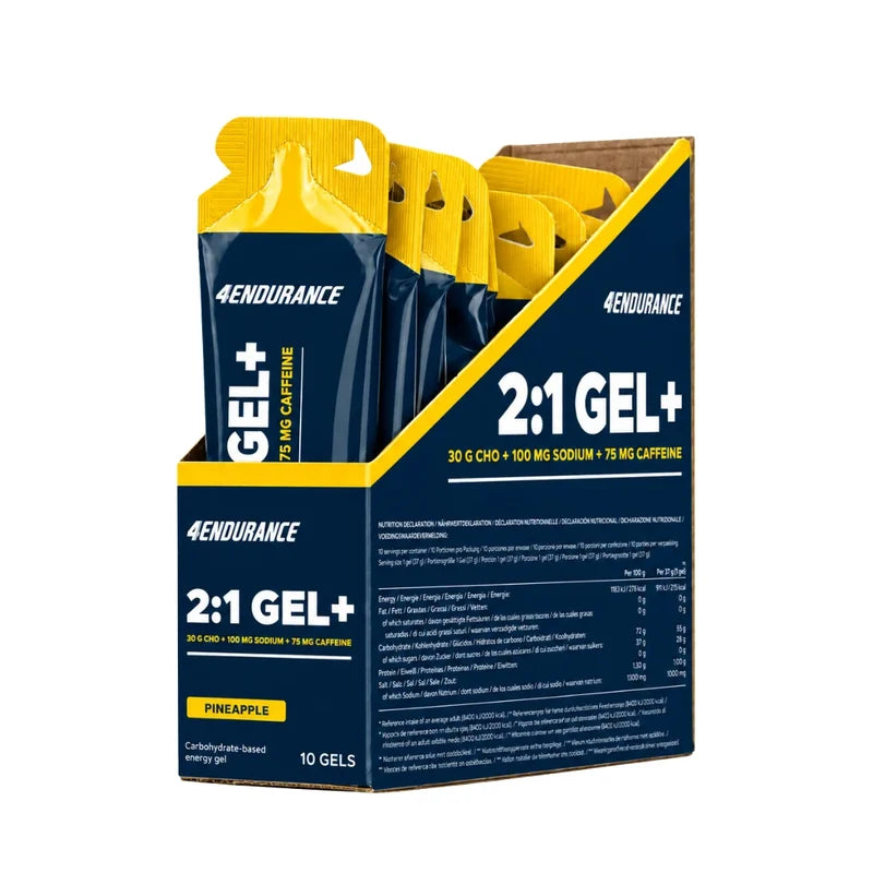 4Endurance 2:1 Gel+ – 75 mg kofeiinia, 10 kpl