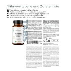 Nutri+ B12 vitimiini + foolihappo - 365 tablettia - FuturePeaks