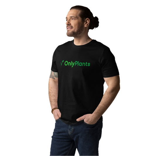 OnlyPlants unisex t-shirt with green logo