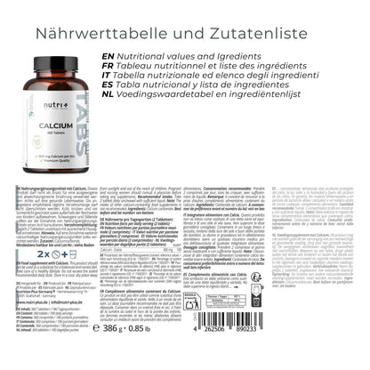 Nutri + Kalsium tabletit - 360kpl - FuturePeaks