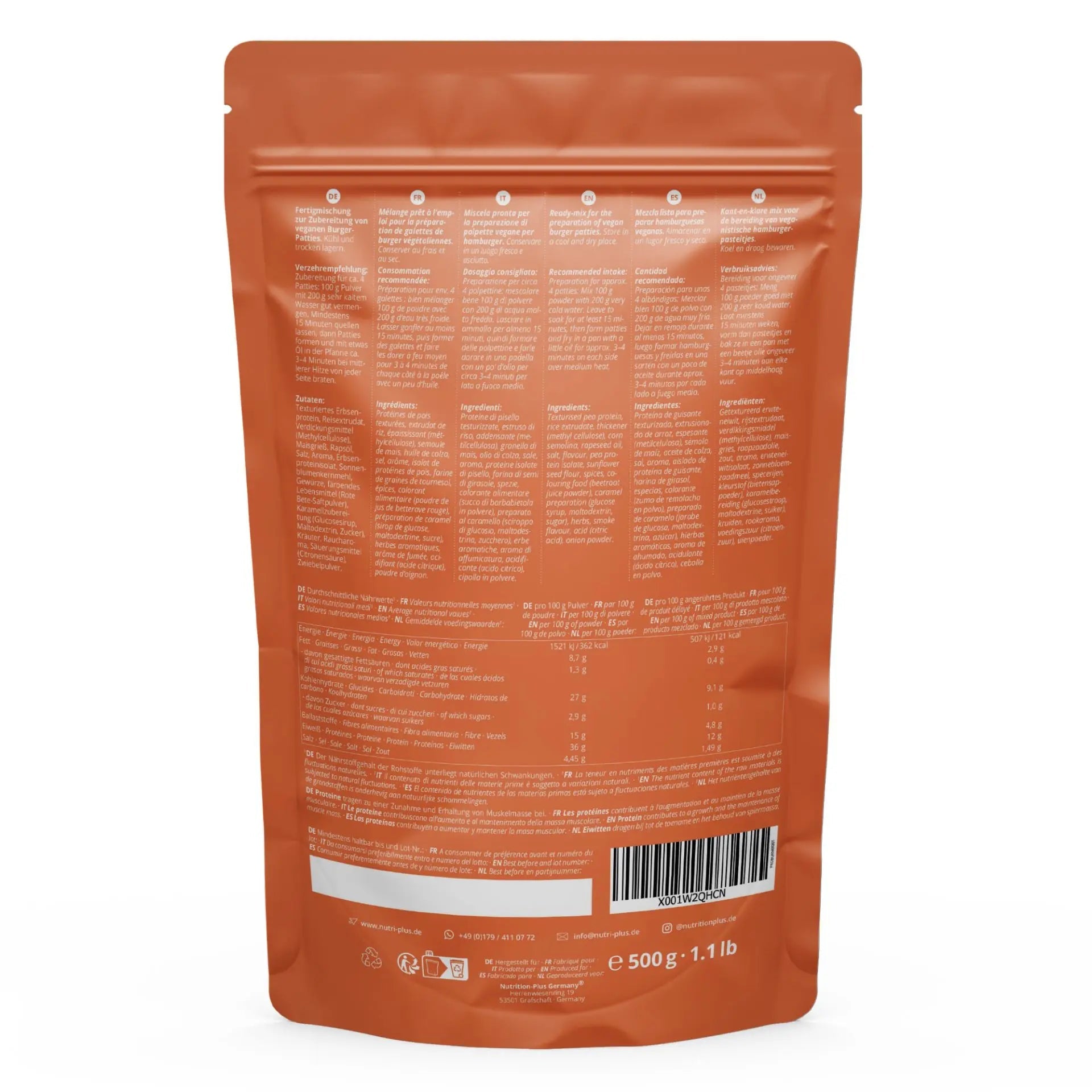 Nutri+ Protein burger mix - FuturePeaks