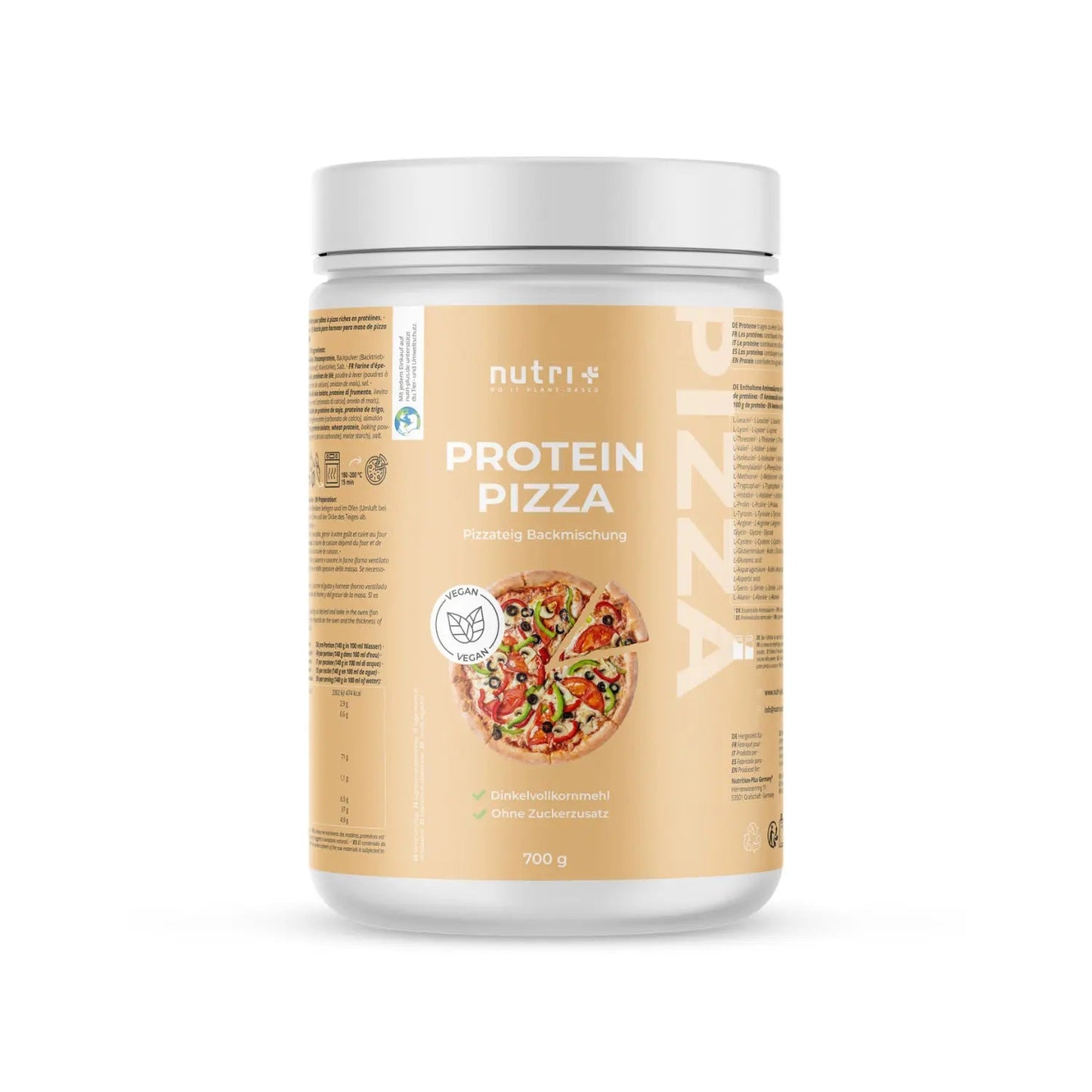 Nutri+ vegaaninen proteiinipitoinen pizzataikinamix - FuturePeaks