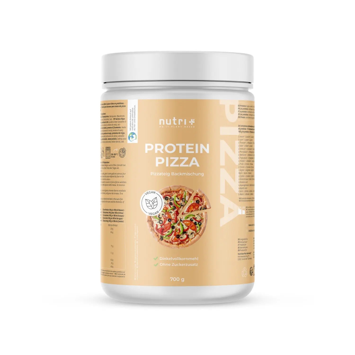 Nutri+ vegaaninen proteiinipitoinen pizzataikinamix - FuturePeaks