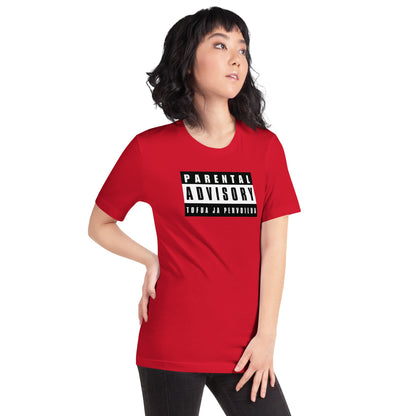 Parental advisory tofua ja pervoilua unisex t - paita - FuturePeaks